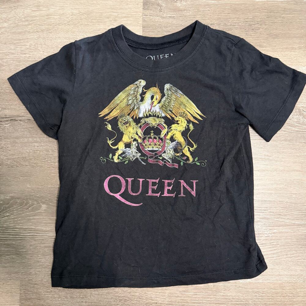 Queen Band T-Shirt Toddler Size 5T Unisex Black Logo
